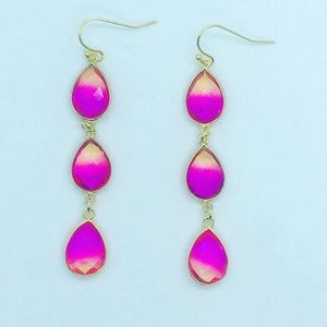Luvleigh designs - aura quartz dangle earrings